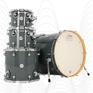 DW Drums Design Maple, Shellpack 4 Piezas - Steel Grey