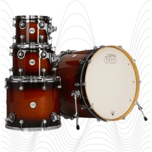 DW Drums Design Maple, Shellpack 4 Piezas - Tobacco Burst