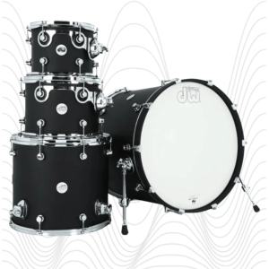 DW Drums Design Maple, Shellpack 4 Piezas - Black Satin