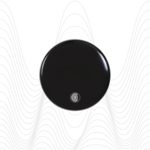 ENIGMA BLACK 22 – Parche Negro Brillante de Bombo de 22" con Sordina