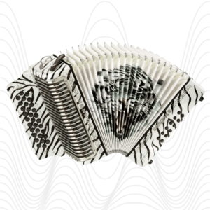 Acordeón Hohner Corona II Los Tigres del Norte Fa Sib Mib - White